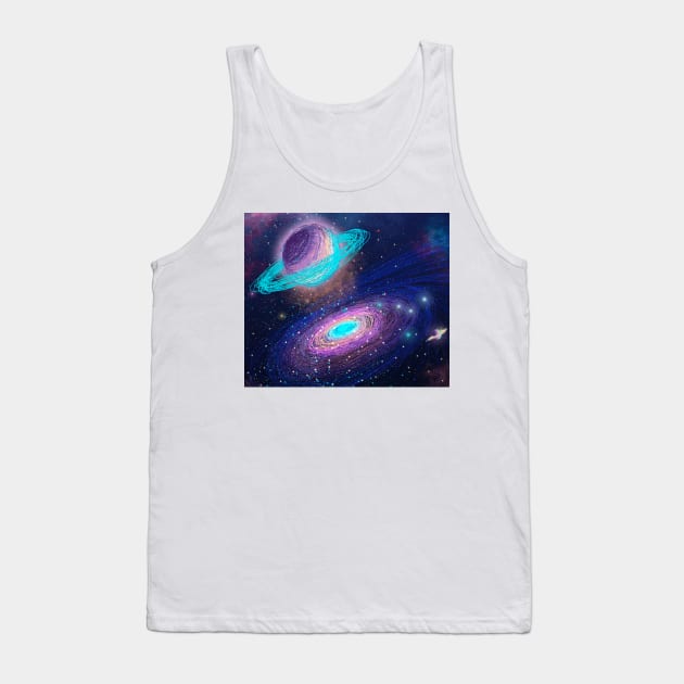 Galaxy Tank Top by timegraf